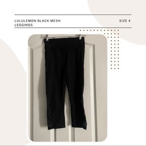 Lululemon Black Mesh Leggings